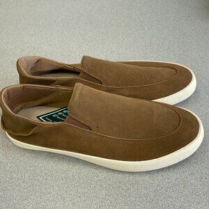 NEW Staheekum Flipside Men's Size 12 Genuine Suede Slip On Loafers Brown Memory